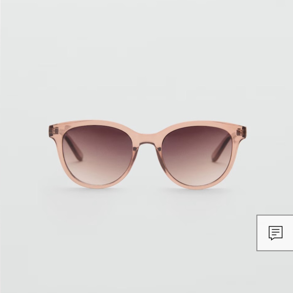 Mango Blush Pink Round-Edge Sunglasses